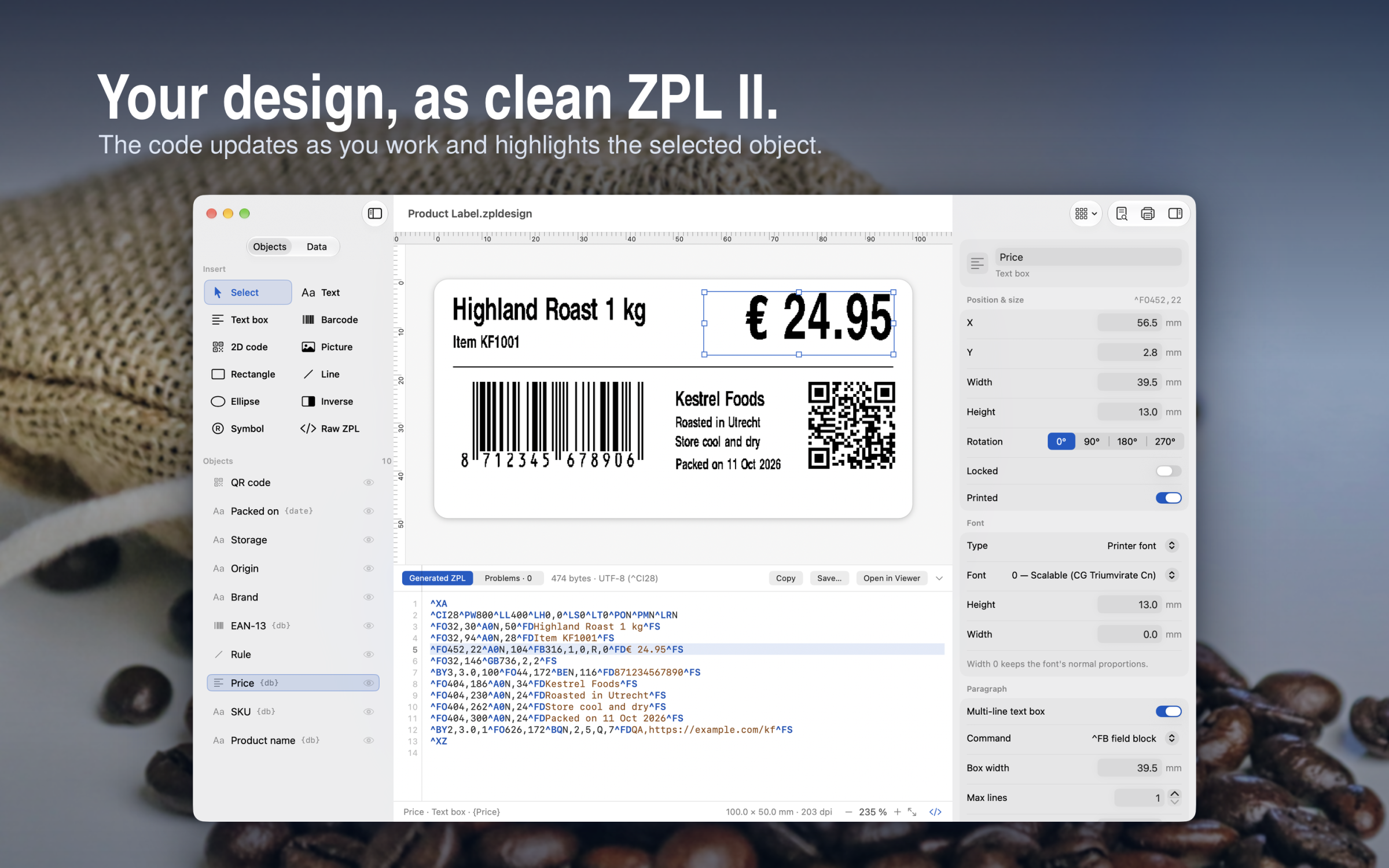 ZPL Designer
